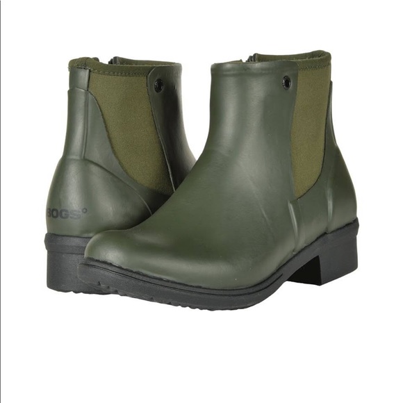 Bogs Shoes - Bogs Auburn Rubber Boots - Olive Green